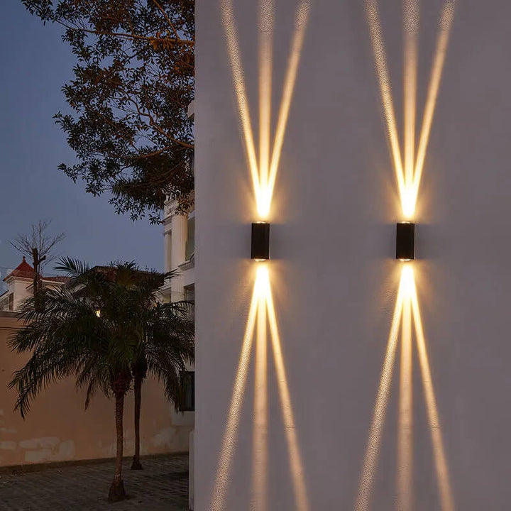 BowLift | LED Waterproof Outdoor Wall Sconce | Modern Rectangular Design. Energy-Efficient 600-1000 Lumens for Patios & Gardens