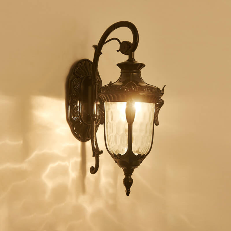 European Deluxe Lantern Outdoor Waterproof 1-Light Wall Sconce Lamp | Bowlift