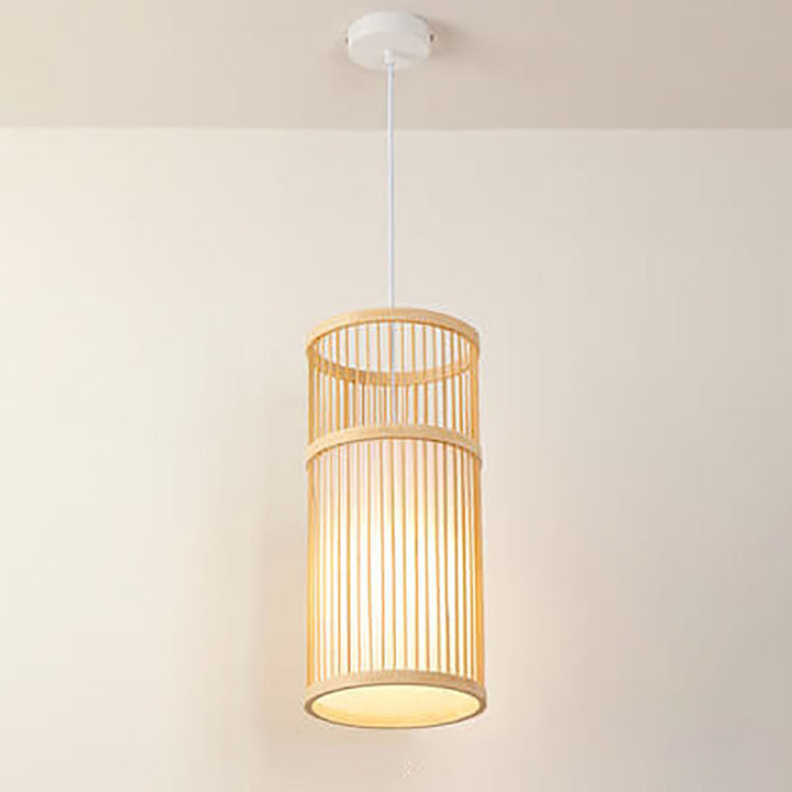 BowLift | Bambora Zen Pendant Light | Handwoven Bamboo Lantern | Japanese Design | Natural Elegance