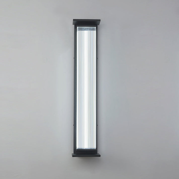 Modern Minimalist Waterproof Rectangular Stainless Steel Acrylic LED Wall Sconce Lamp For Outdoor Patio | Bowlift
