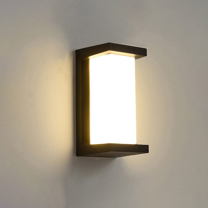 Modern Creative Geometry Aluminum Outdoor Waterproof LED Wall Sconce Lamp | Bowlift