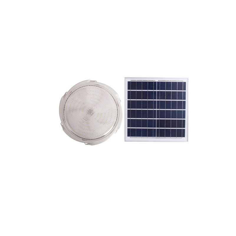 Modern Round Solar LED Remote Control Outdoor Indoor Flush Mount Lighting | Bowlift
