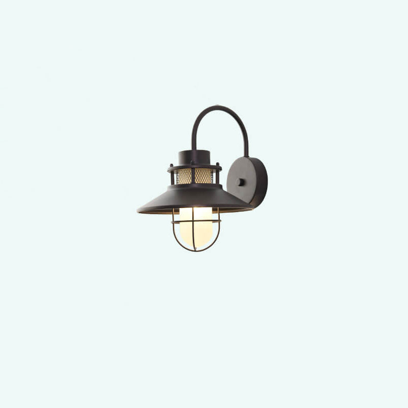Outdoor Waterproof Iron Body 1-Light Outdoor Wall Sconce Lamp | Bowlift
