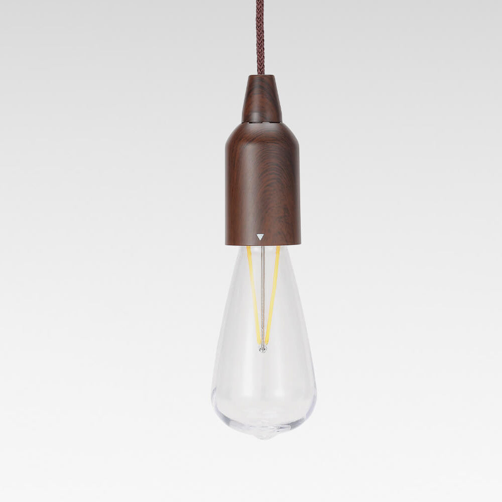 Retro Portable Waterproof Wood Round Cone Battery USB 1-Light Camping Outdoor Light | Bowlift