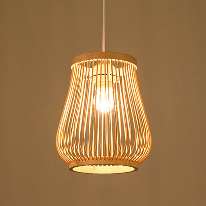BowLift | Bambora Zen Pendant Light | Handwoven Bamboo Lantern | Japanese Design | Natural Elegance