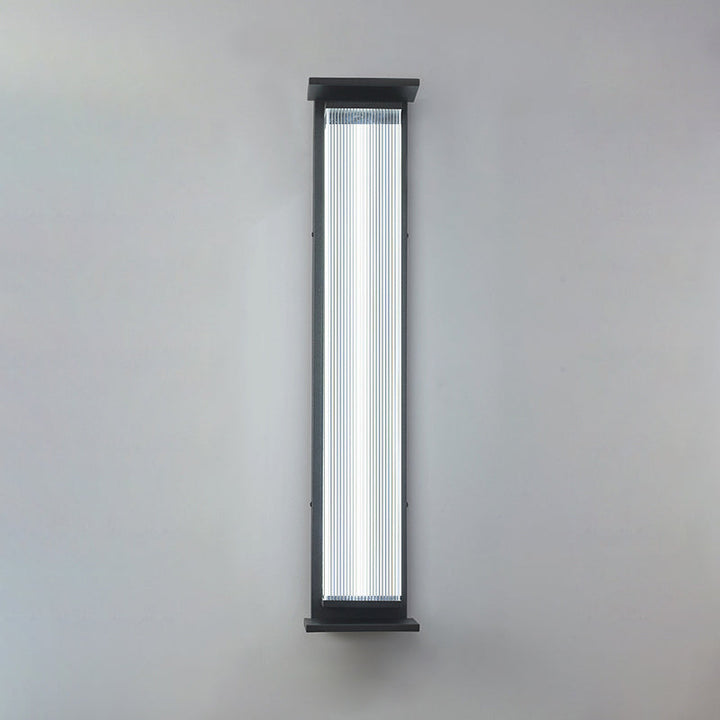 Modern Minimalist Waterproof Rectangular Stainless Steel Acrylic LED Wall Sconce Lamp For Outdoor Patio | Bowlift