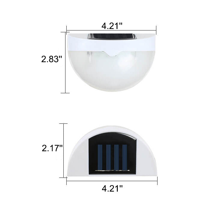 Solar Semi Circle Outdoor Waterproof Light Shadow Fence Wall Sconce Lamp | Bowlift