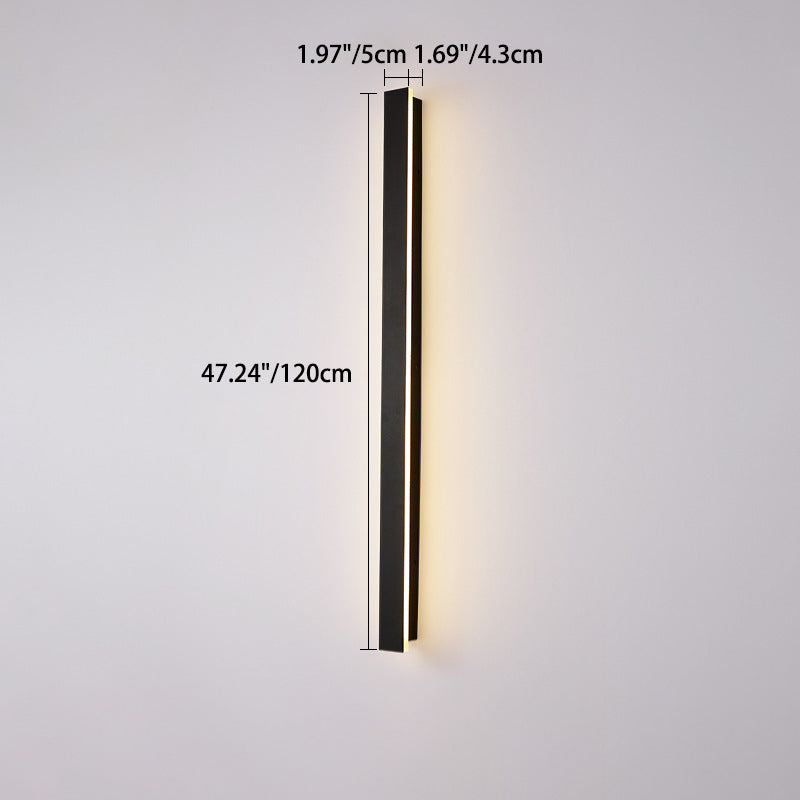 Modern Minimalist Long Rectangular Aluminum Acrylic LED Wall Sconce Lamp For Garden | Bowlift