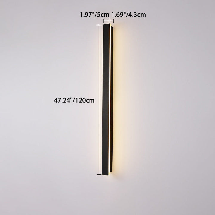 Modern Minimalist Long Rectangular Aluminum Acrylic LED Wall Sconce Lamp For Garden | Bowlift