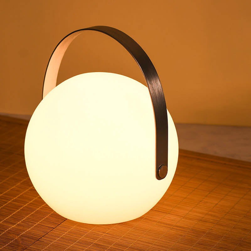 Modern Simplicity Plastic Round Square Hand LED Table Lamp For Outdoor Patio | Bowlift