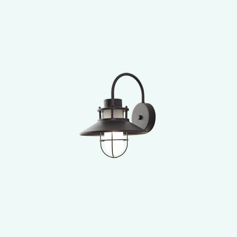 Outdoor Waterproof Iron Body 1-Light Outdoor Wall Sconce Lamp | Bowlift