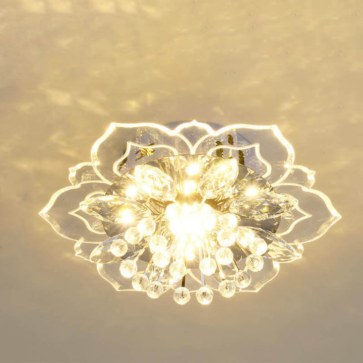 BowLift GlowPetal | LED Crystal Ceiling Light | Flower Shaped, RGB Color Changing & Energy Efficient