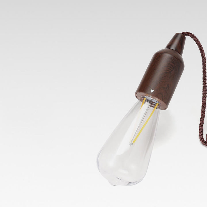 Retro Portable Waterproof Wood Round Cone Battery USB 1-Light Camping Outdoor Light | Bowlift