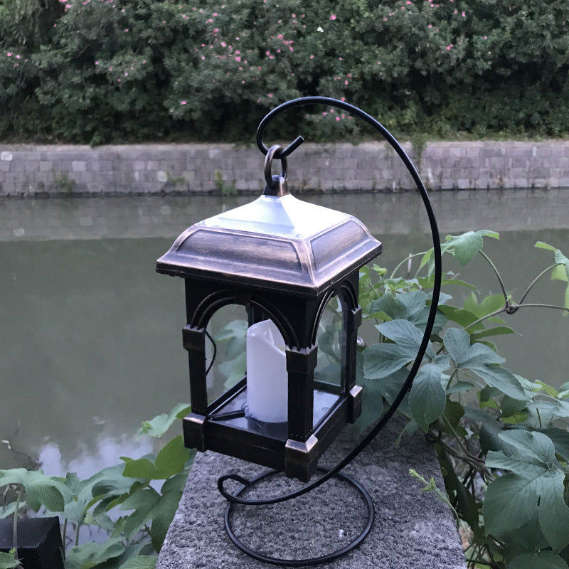 Traditional European Solar Waterproof House Cubic Plastic LED Landscape Lighting Outdoor Light For Garden | Bowlift