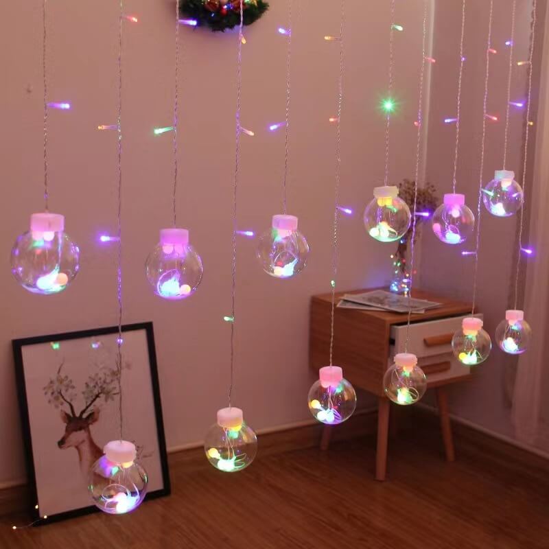 BowLift | LED Solar Star Moon Curtain Light  Christmas Outdoor Patio Decorative Camping String Lights