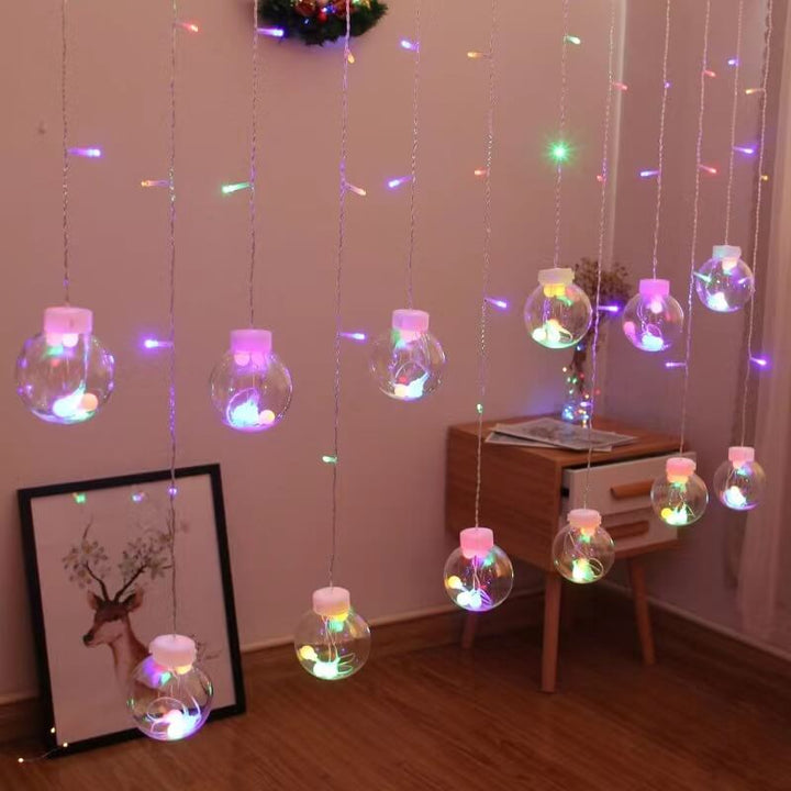 BowLift | LED Solar Star Moon Curtain Light  Christmas Outdoor Patio Decorative Camping String Lights