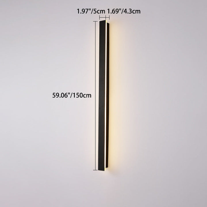 Modern Minimalist Long Rectangular Aluminum Acrylic LED Wall Sconce Lamp For Garden | Bowlift