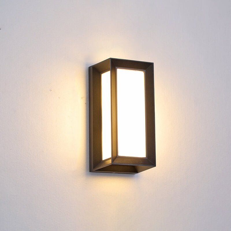 Modern Creative Geometry Aluminum Outdoor Waterproof LED Wall Sconce Lamp | Bowlift