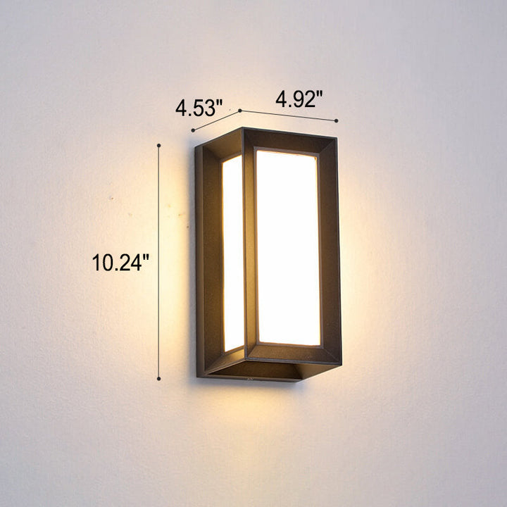 Modern Creative Geometry Aluminum Outdoor Waterproof LED Wall Sconce Lamp | Bowlift