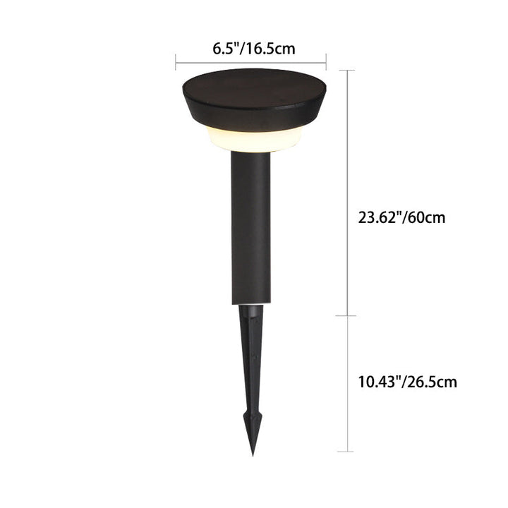 Modern Simplicity Waterproof Solar Round Aluminum Acrylic Outdoor Lights For Garden | Bowlift