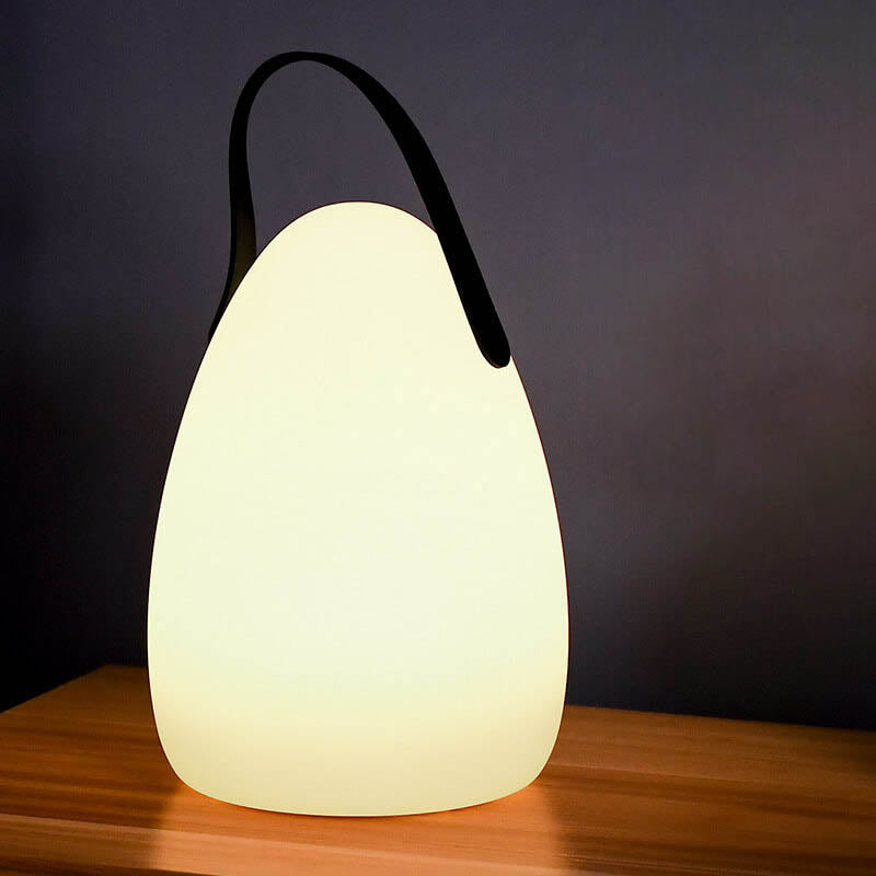 Modern Simplicity Plastic Round Square Hand LED Table Lamp For Outdoor Patio | Bowlift