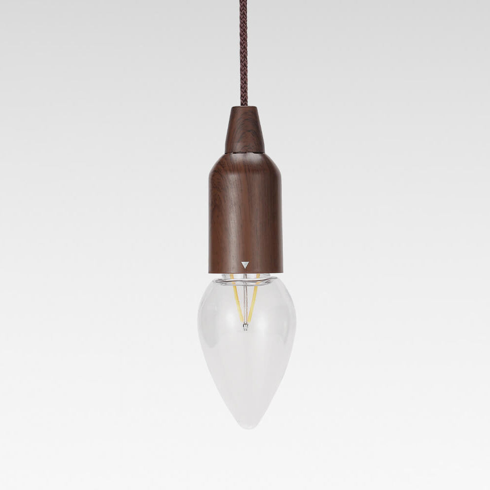 Retro Portable Waterproof Wood Round Cone Battery USB 1-Light Camping Outdoor Light | Bowlift