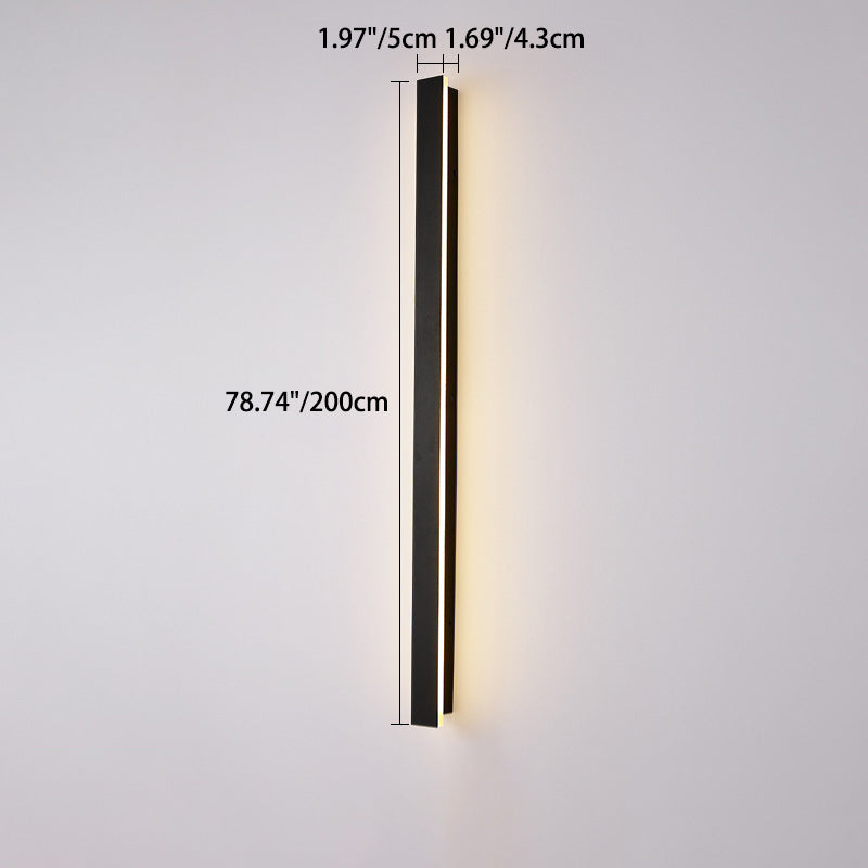 Modern Minimalist Long Rectangular Aluminum Acrylic LED Wall Sconce Lamp For Garden | Bowlift