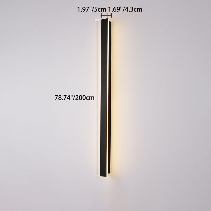 Modern Minimalist Long Rectangular Aluminum Acrylic LED Wall Sconce Lamp For Garden | Bowlift