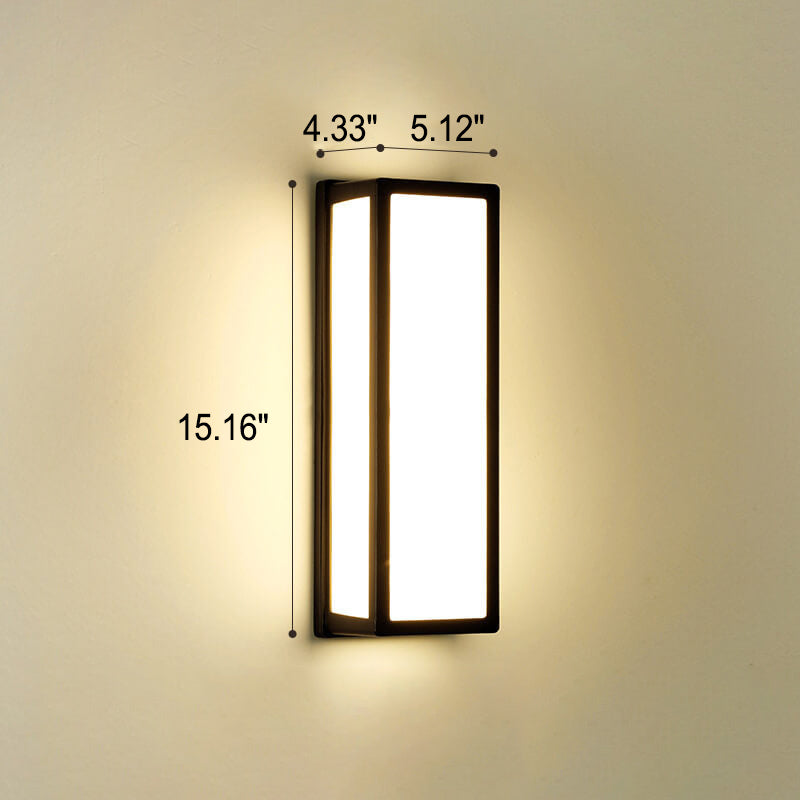 Modern Creative Geometry Aluminum Outdoor Waterproof LED Wall Sconce Lamp | Bowlift