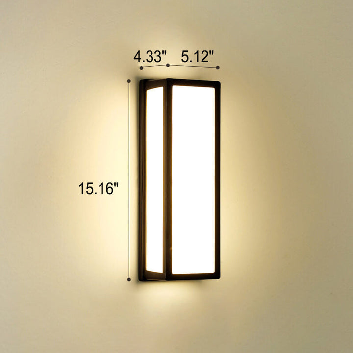 Modern Creative Geometry Aluminum Outdoor Waterproof LED Wall Sconce Lamp | Bowlift