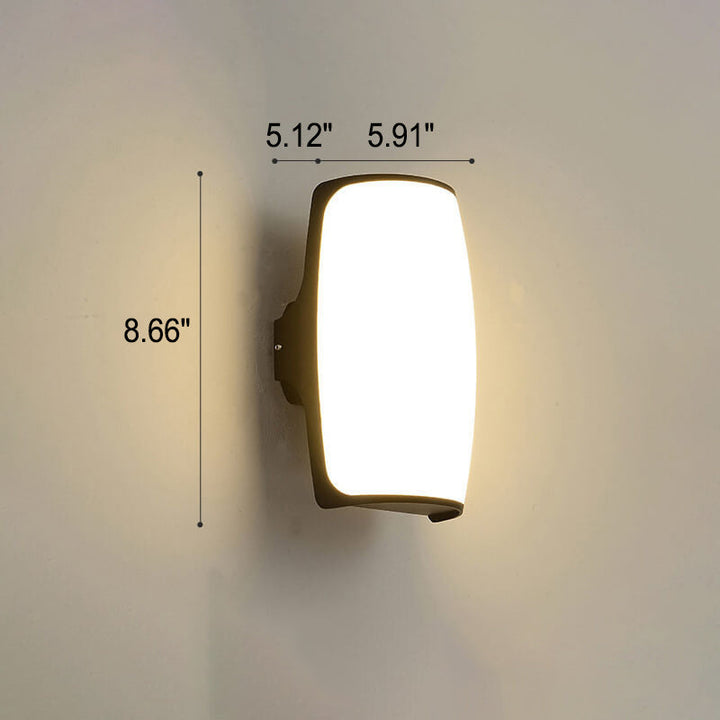 Modern Creative Geometry Aluminum Outdoor Waterproof LED Wall Sconce Lamp | Bowlift