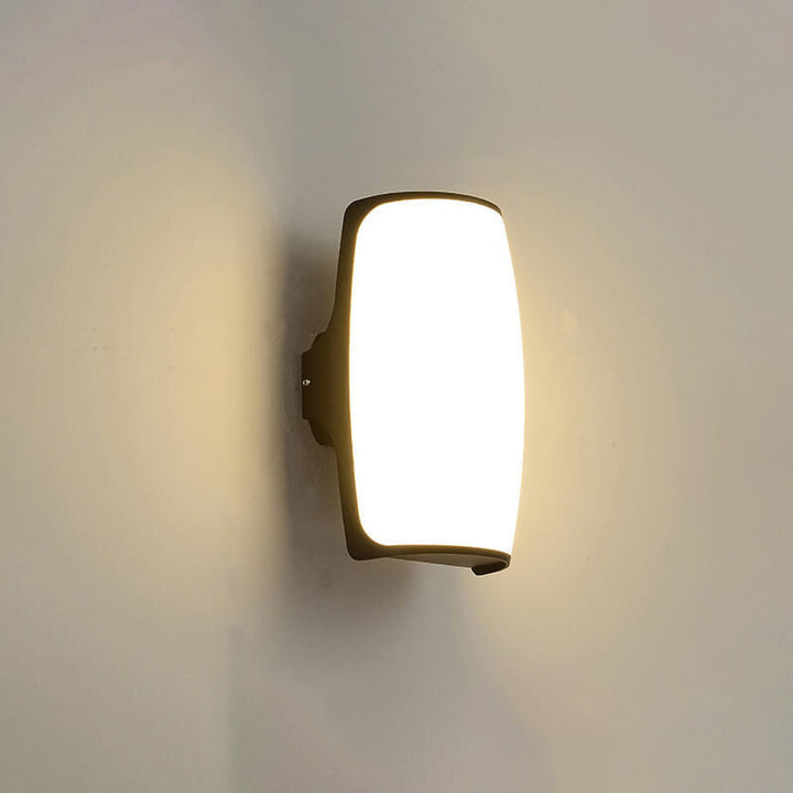 Modern Creative Geometry Aluminum Outdoor Waterproof LED Wall Sconce Lamp | Bowlift