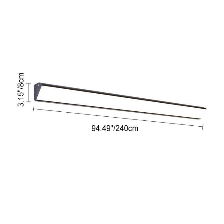 Modern Outdoor Long Bar Aluminum Acrylic Waterproof LED Wall Sconce Lamp | Bowlift