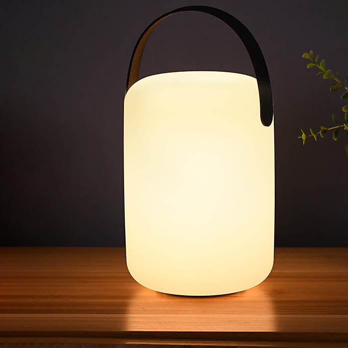 Modern Simplicity Plastic Round Square Hand LED Table Lamp For Outdoor Patio | Bowlift