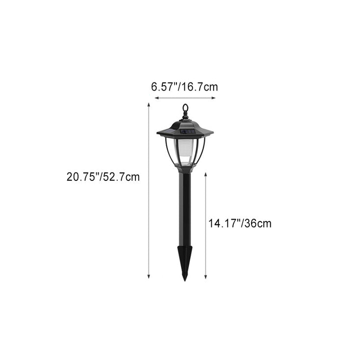 Traditional Farmhouse Waterproof Solar Lanterns Plastic Ground Plug LED Landscape Light For Garden | Bowlift