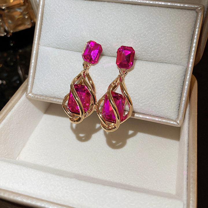 BowLift | Diamond-encrusted Metal Long Tassel Earrings For Women