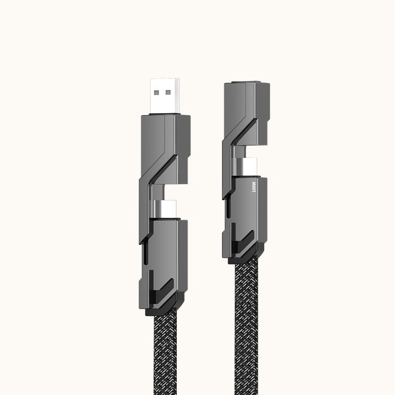 BowLift | 4-in-1 braided anti-tangle charging cable