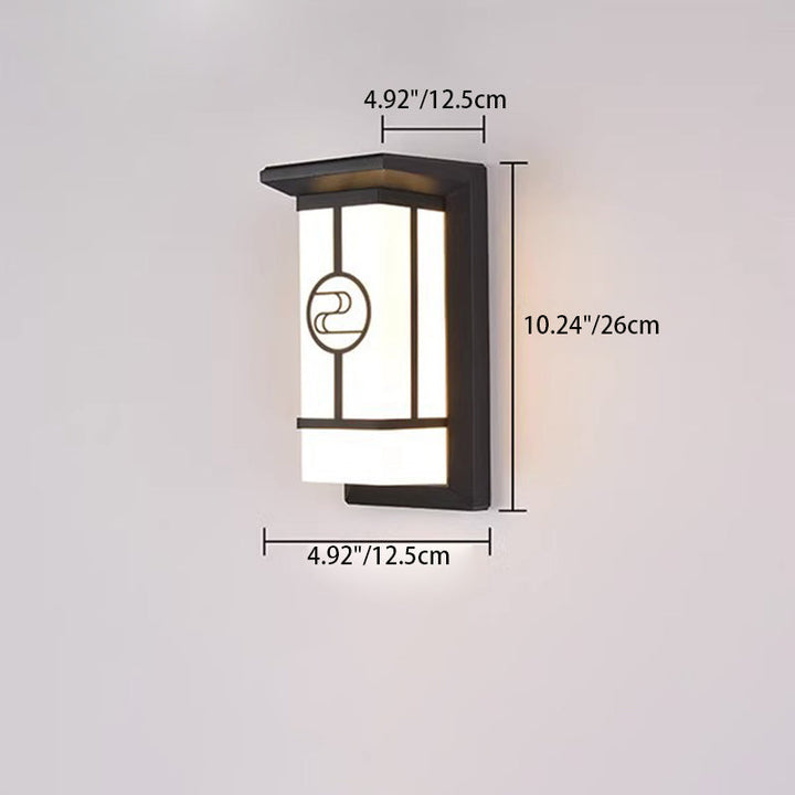 Modern Industrial Cuboid Aluminum Acrylic LED Waterproof Outdoor Wall Sconce Lamp For Outdoor Patio | Bowlift