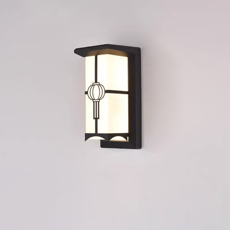 Modern Industrial Cuboid Aluminum Acrylic LED Waterproof Outdoor Wall Sconce Lamp For Outdoor Patio | Bowlift