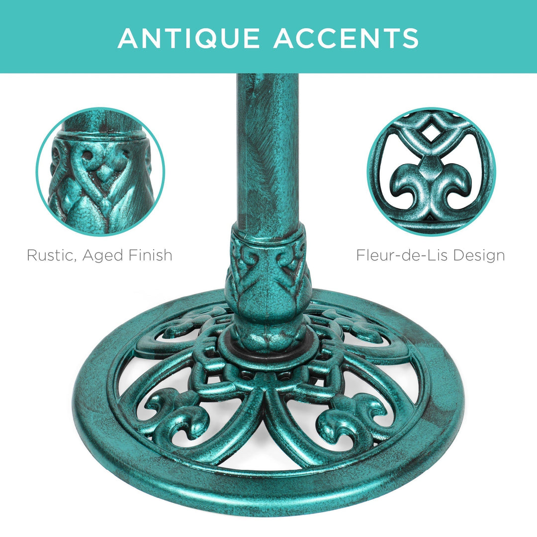 BowLift | Birdbath for the garden with Fleur-de-Lis decoration
