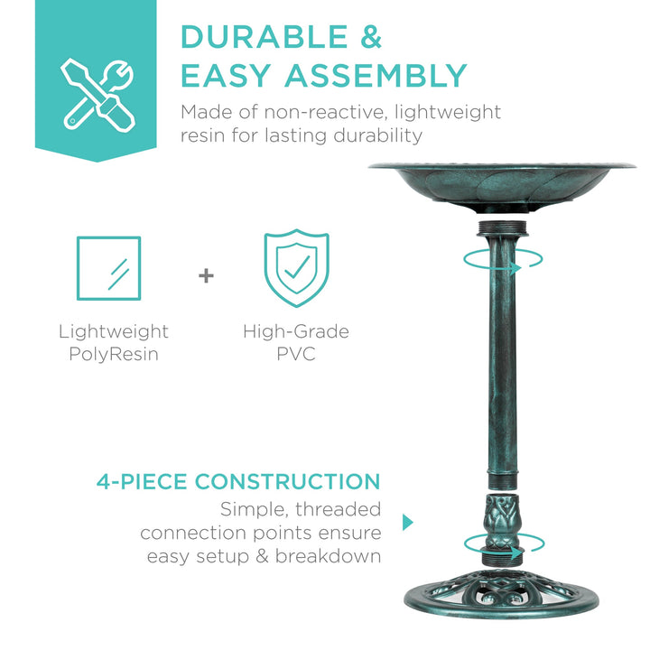 BowLift | Birdbath for the garden with Fleur-de-Lis decoration