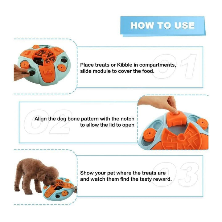BowLift | Interactive Anti-Sloshing Bowl for Dogs with Rotating Function & Treat Game