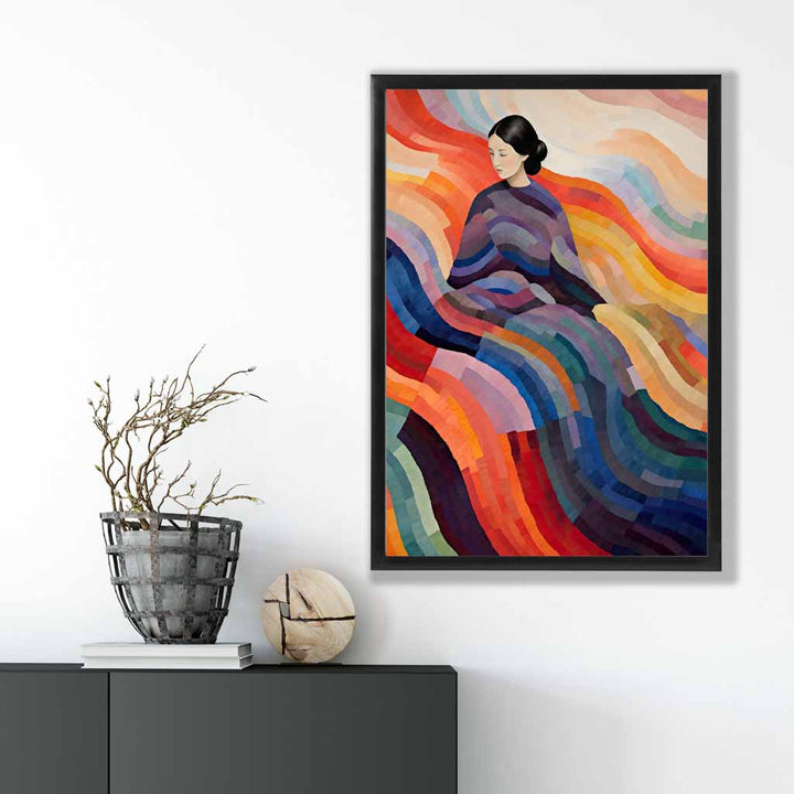 Colorful abstract surreal women print | Bowlift