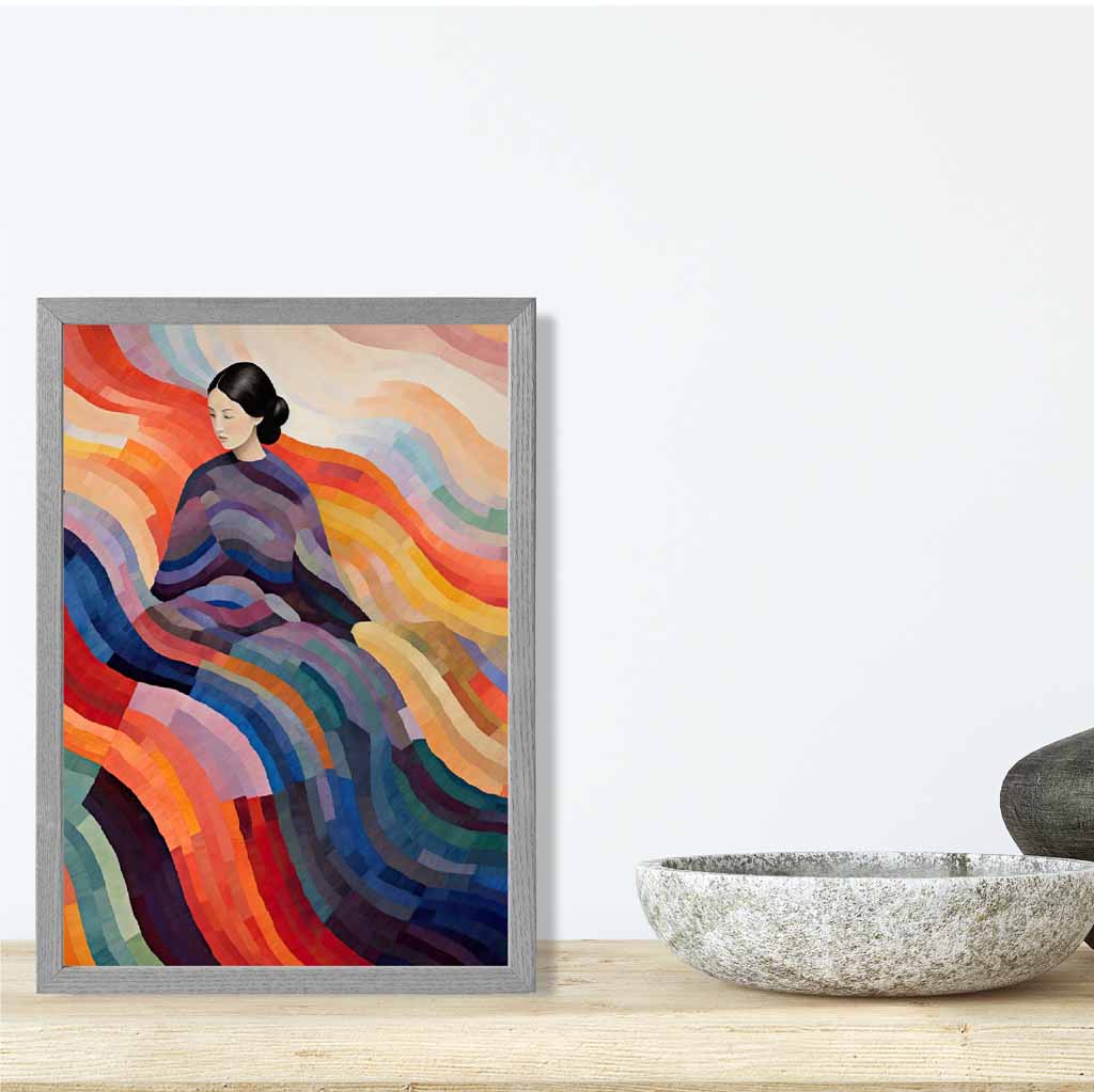 Colorful abstract surreal women print | Bowlift
