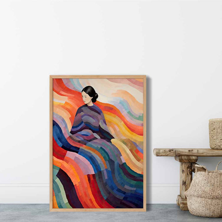 Colorful abstract surreal women print | Bowlift
