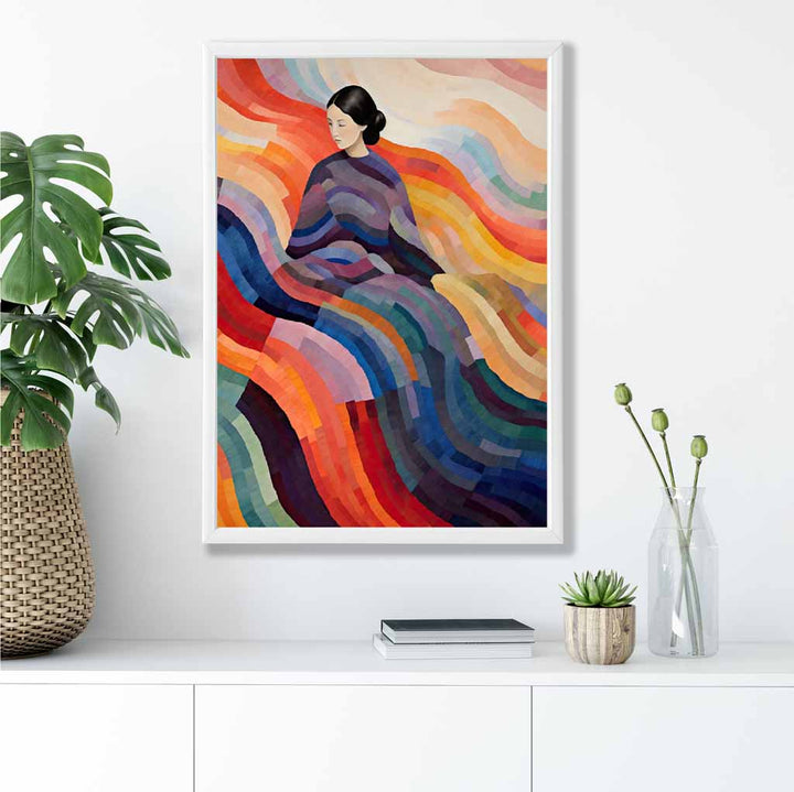 Colorful abstract surreal women print | Bowlift