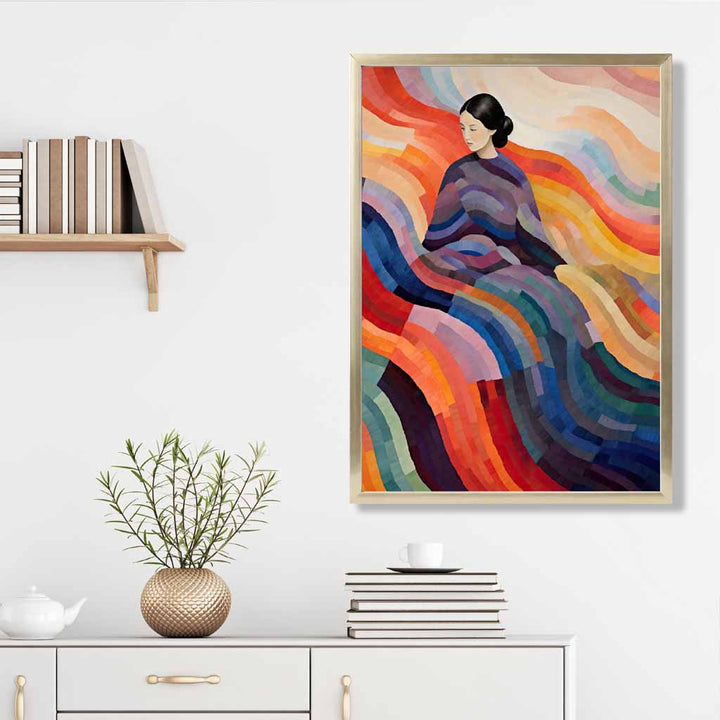 Colorful abstract surreal women print | Bowlift