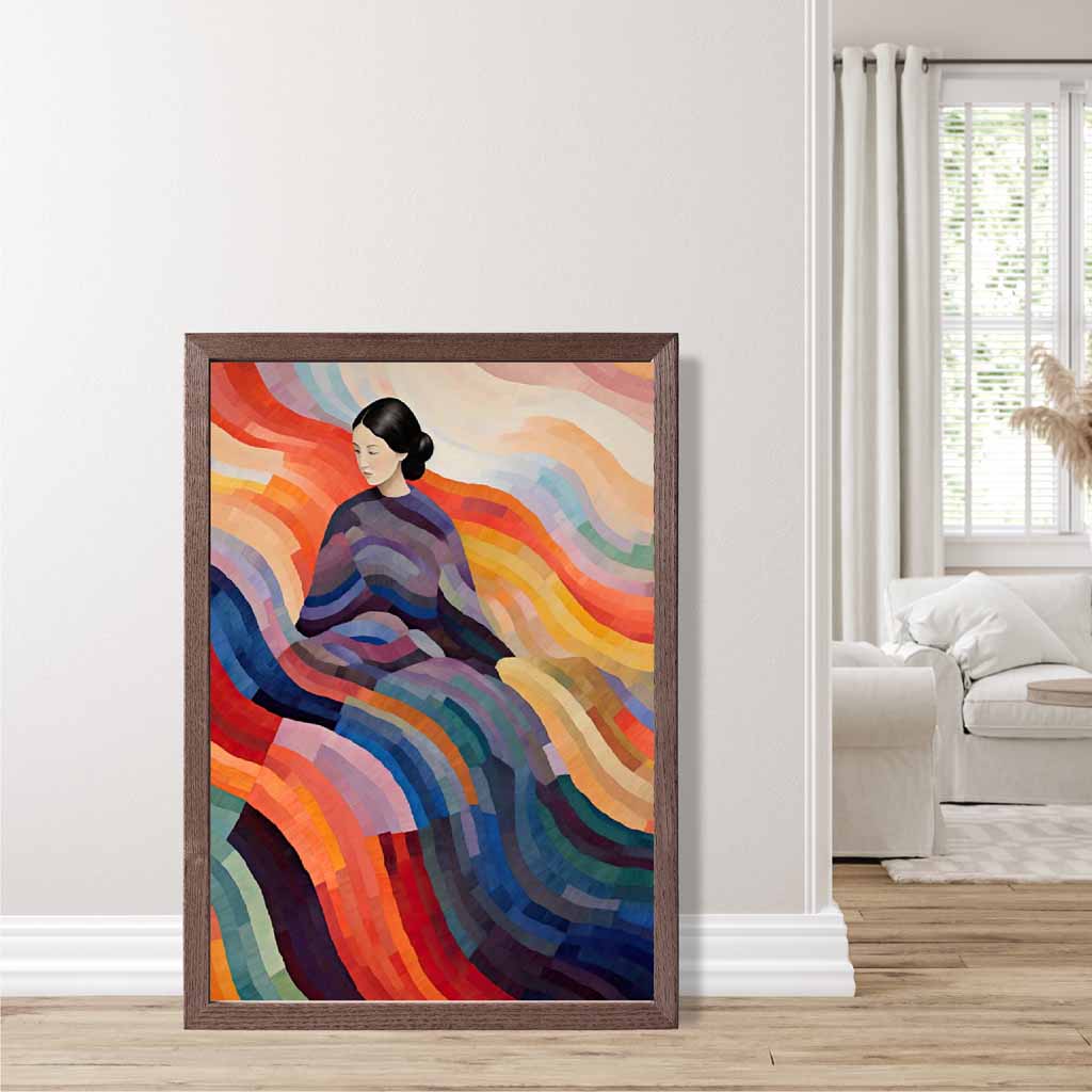 Colorful abstract surreal women print | Bowlift