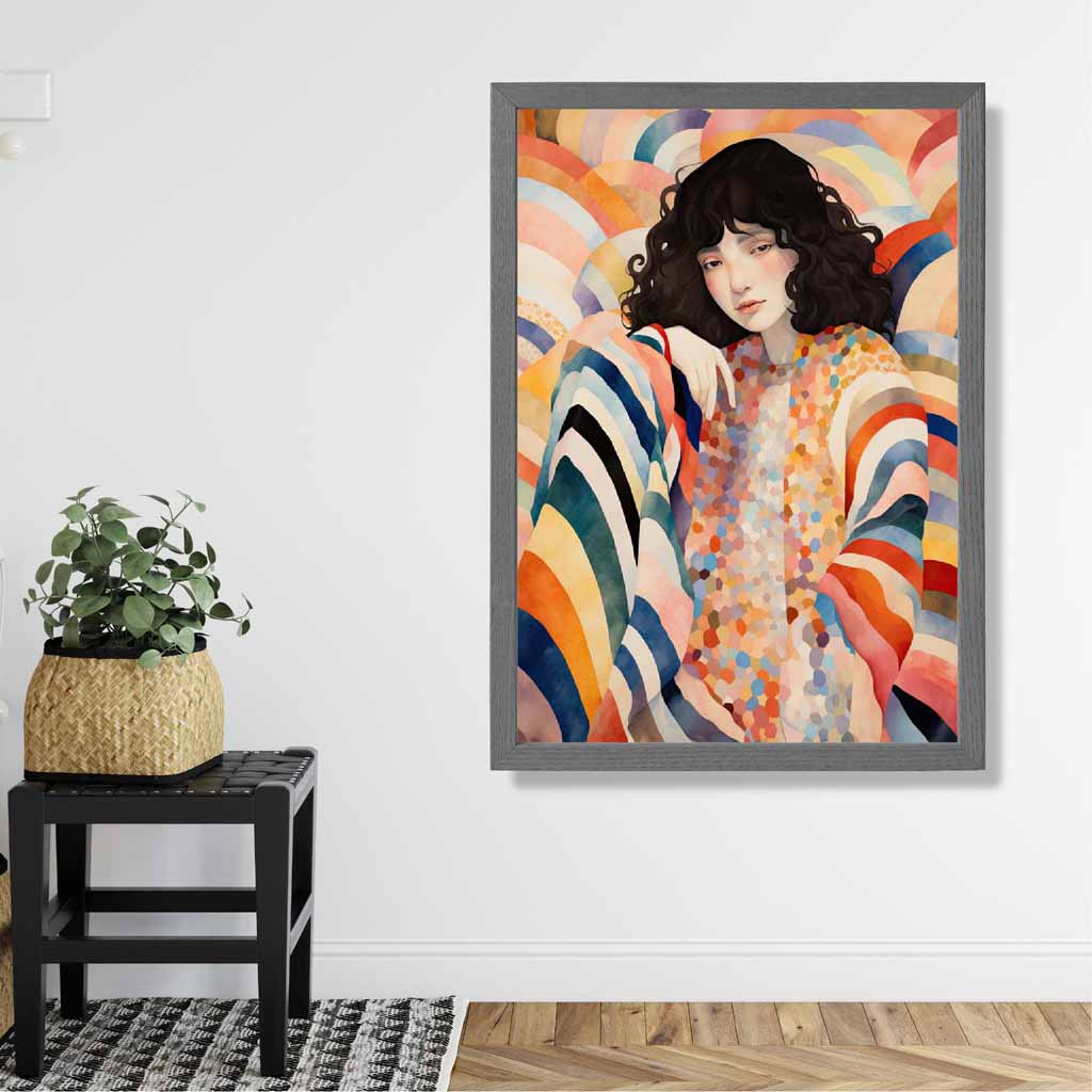 Colorful abstract quirky women's print No. 2 | Bowlift