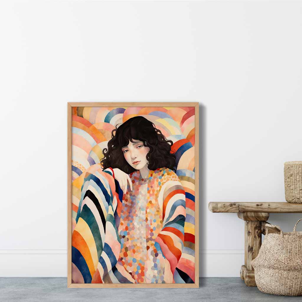 Colorful abstract quirky women's print No. 2 | Bowlift